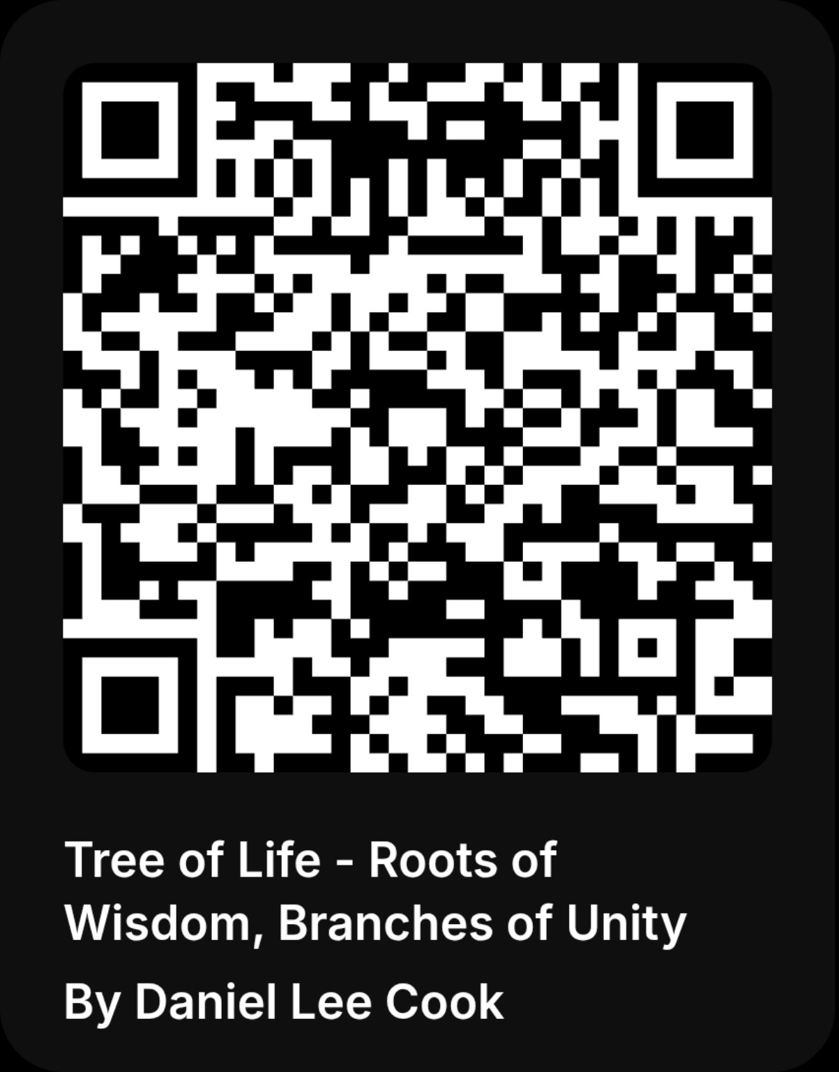 Tree of Life Audiobook QR Code by Daniel Lee Cook