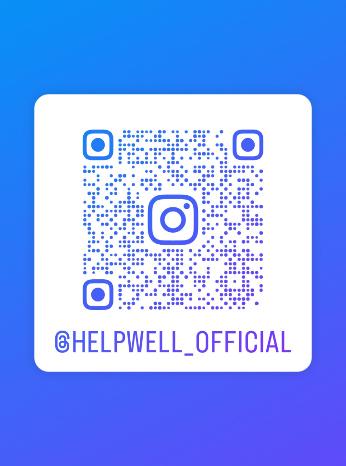 HelpWell Official Instagram QR Code